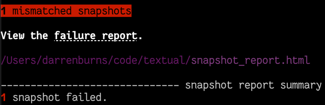 snapshot_report_console_output.png